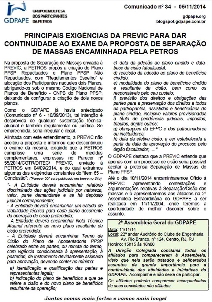 Comunicado 34/2014