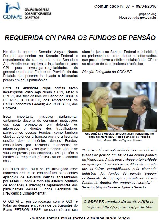Comunicado 37/2015