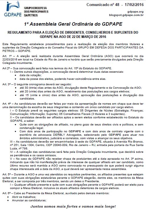 Comunicado 48/2016