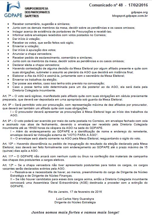 Comunicado 48/2016