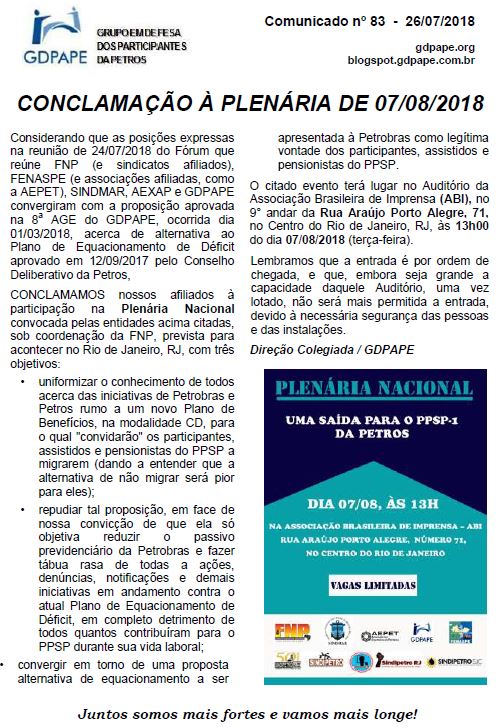 Comunicado 83/2018