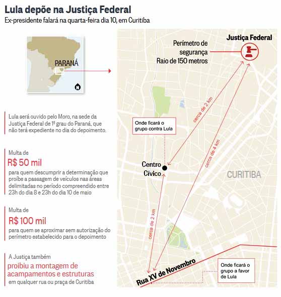 Depoimento de Lula: Restries - Agncia O Globo / 09.05.2017