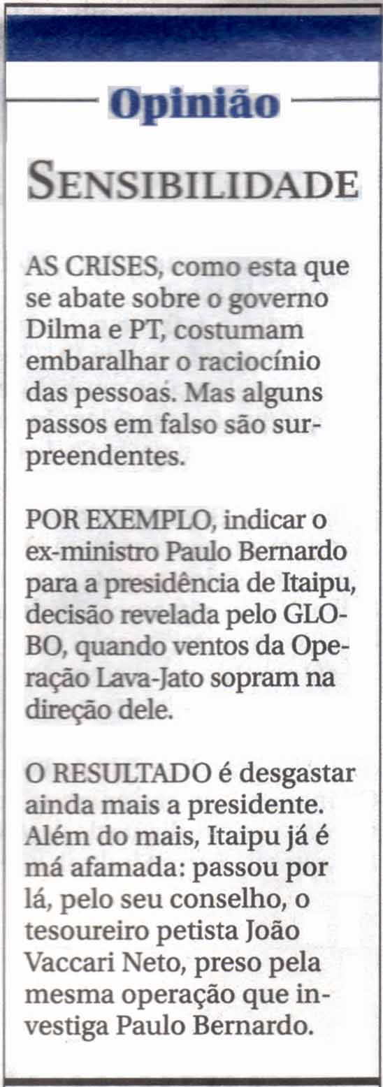 O Globo - 19/08/2015 - DILMA Passos em falso sempre