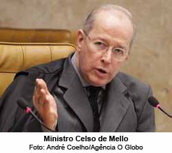 O Globo - 19/08/2015 - Ministro Celso de Mello - Foto: Andr Coelho/Agncia O Globo