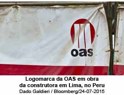 Logo da OAS em obra no Peru - Foto: Dado Galdire / Bloomberg / 24.07.2015