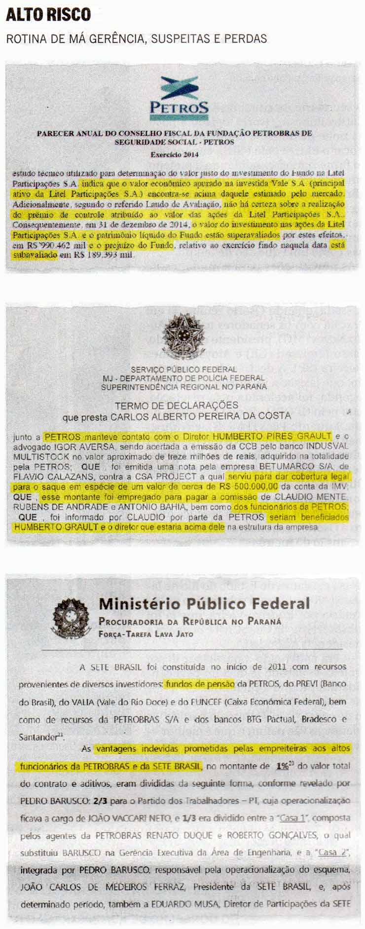O Globo - 22/02/16 - Alto Risco: Rotina de mgerncia, suspeitas e perdas