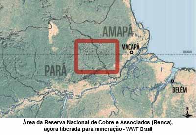 Área da Reserva Nacional de Cobre e Associados (Renca), agora liberada para mineração - WWF Brasil