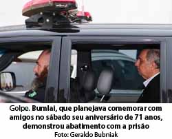 Capa O Globo 25.11.15 - Golpe. Bumlai, que planejava comemorar com amigos no sbado seu aniversrio de 71 anos, demonstrou abatimento com a priso - Geraldo Bubniak