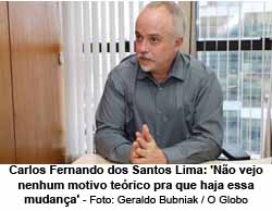 Carlos Fernando dos Santos Lima: 'No vejo nenhum motivo terico pra que haja essa mudana' - Foto: Geraldo Bubniak / O Globo
