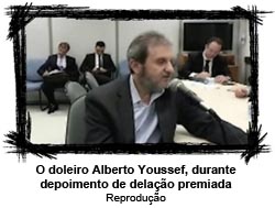 O Globo - 31/05/15 - O doleiro Alberto Youssef, durante depoimento de delao premiada - Reproduo