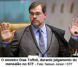 Ministro Dias Toffoli durante o julgamento do mensalo - Foto: Nelson Jnior / STF
