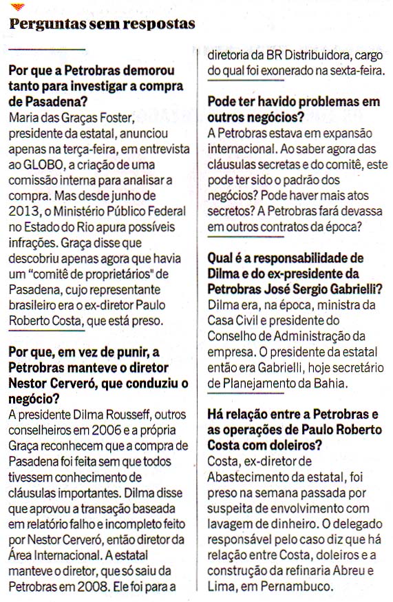 O Globo - 27/03/2014 - Economia - Perguntas sem respostas