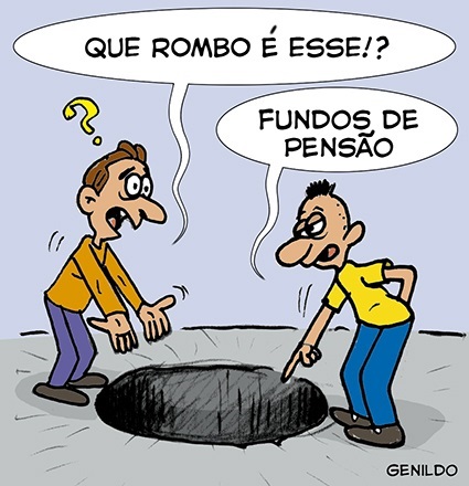 Charge de Genio sobre o rombo da Petros